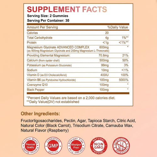 Magnesium Gummies 400mg Equivalent with L-Threonate
